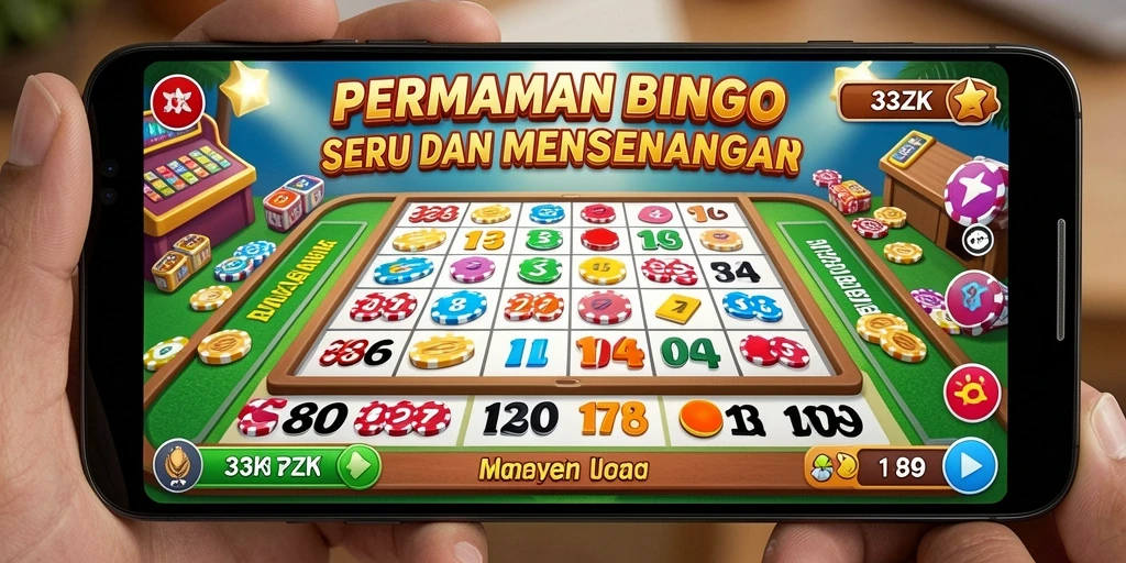 Tampilan gameplay menarik dari permainan Bingo 33ZK.