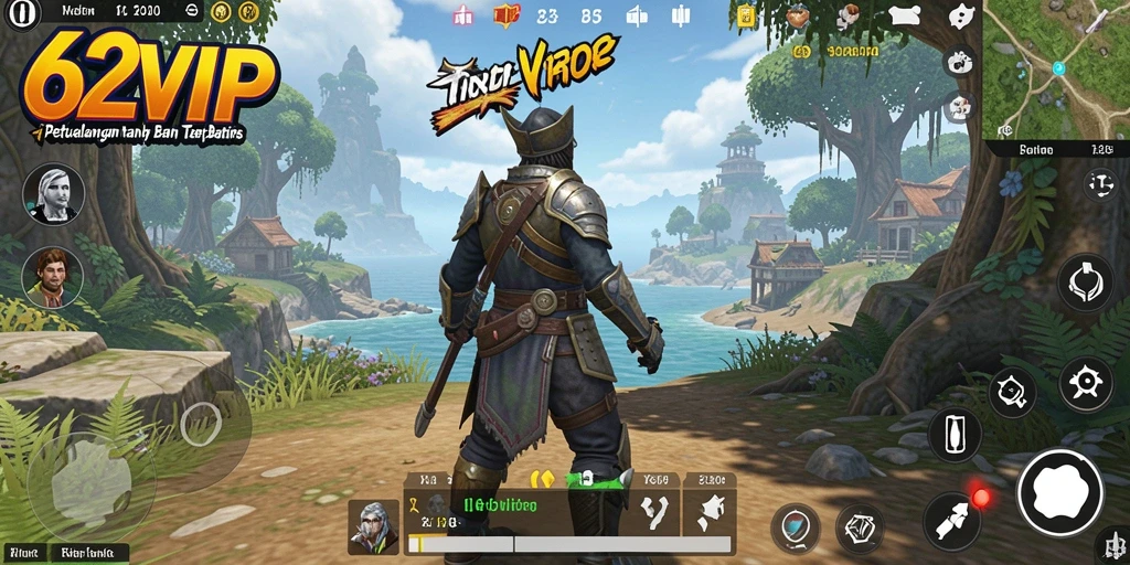 Tangkapan layar menampilkan gameplay epik dalam dunia terbuka 62VIP.