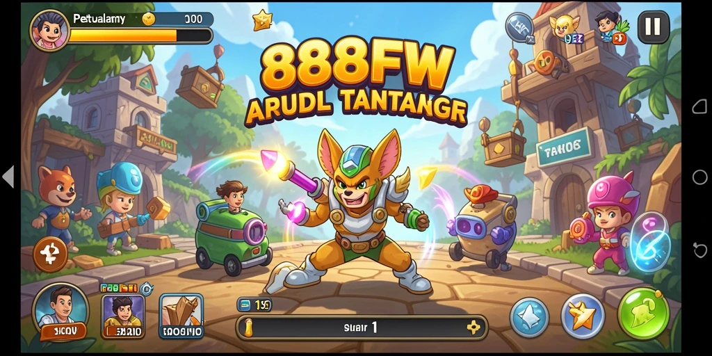 Tampilan gameplay seru dan penuh warna dari 888FW.