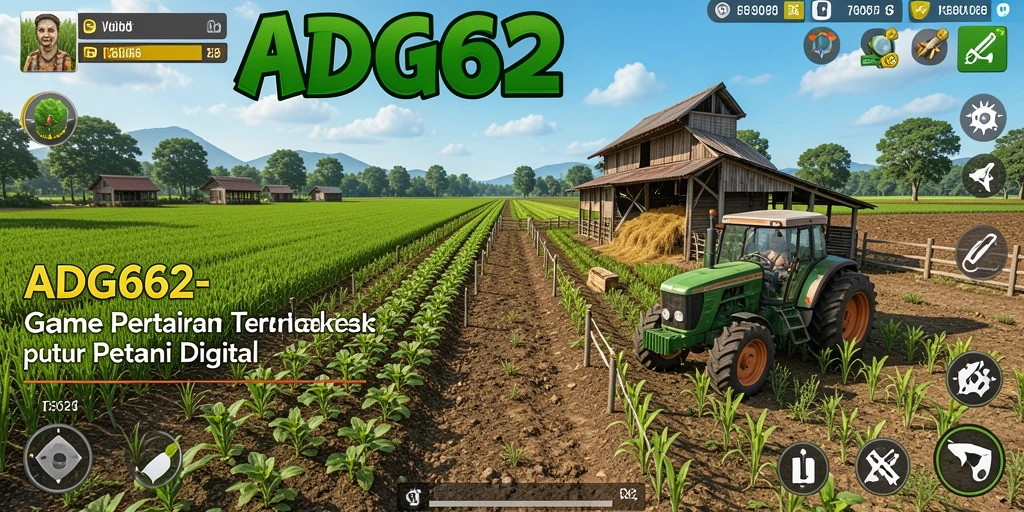 Gameplay ADG62 menampilkan aktivitas bertani yang seru dan interaktif.
