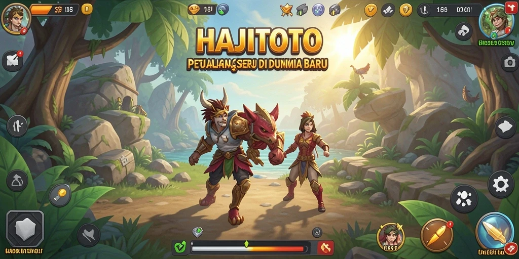 Tampilan menakjubkan dari gameplay petualangan HAJITOTO.