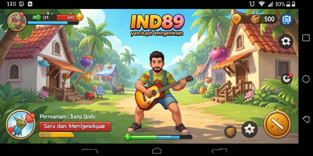 Tangkapan layar utama menampilkan gameplay santai yang seru dari IND89.