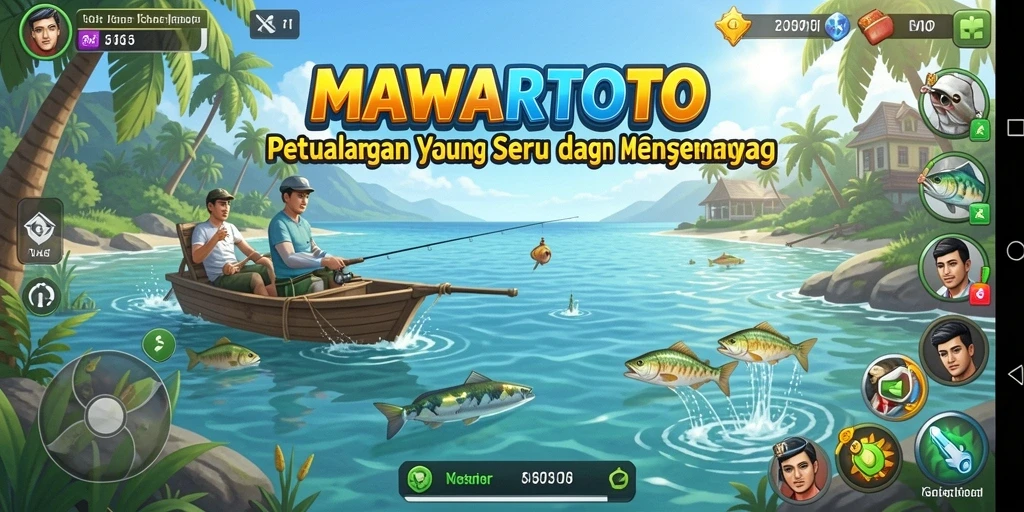 Screenshot gameplay MAWARTOTO menampilkan suasana memancing yang memukau.