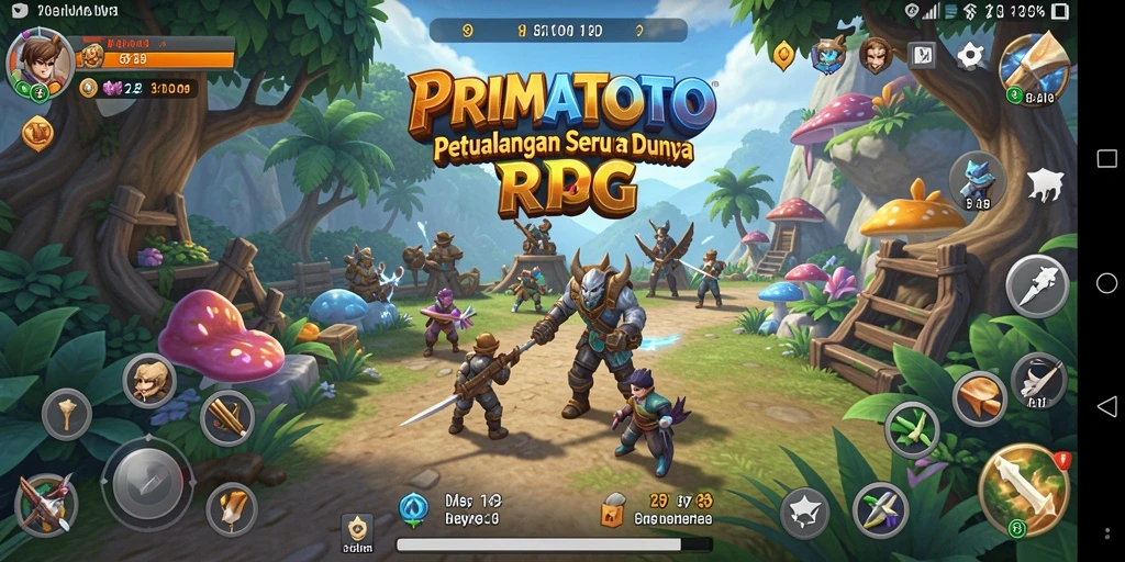 Tampilan gameplay seru dari PRIMATOTO yang penuh petualangan.