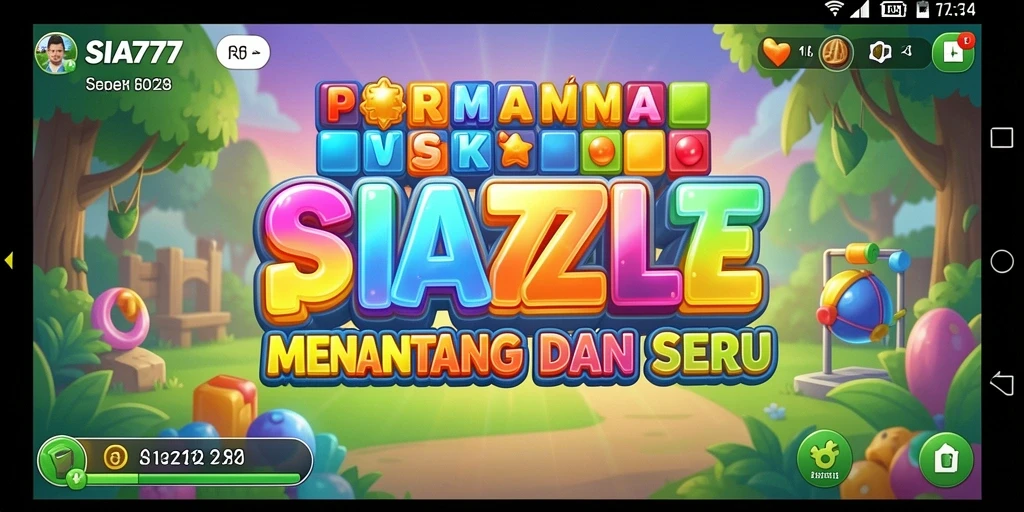 Gameplay SIA777 yang menampilkan puzzle menarik dan penuh warna.