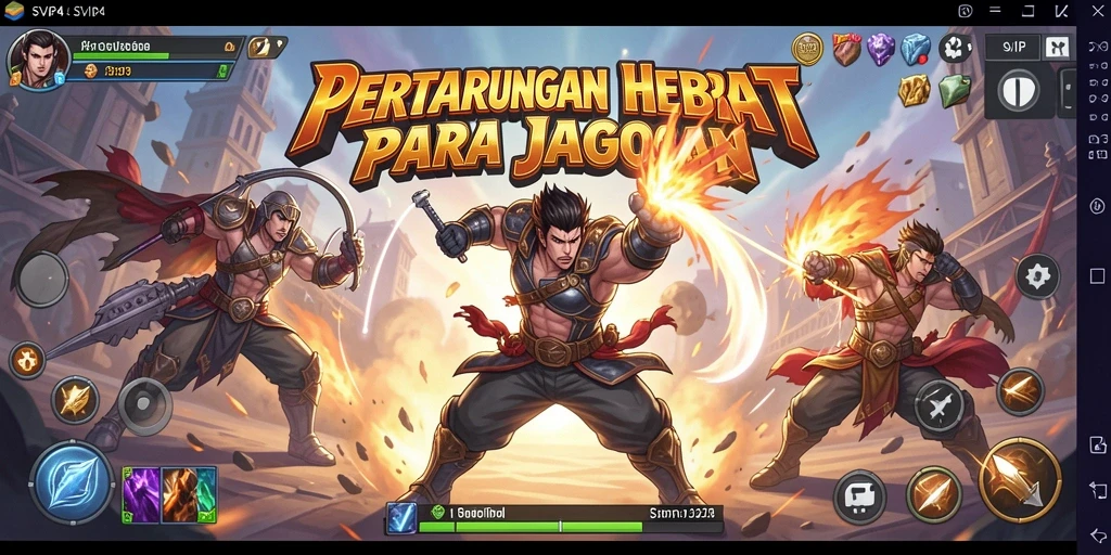 Tangkapan layar dari pertarungan intens dalam SVIP4.