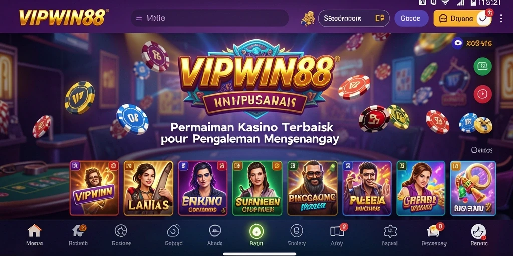 Screenshot utama menunjukkan gameplay mendebarkan di VIPWIN88.