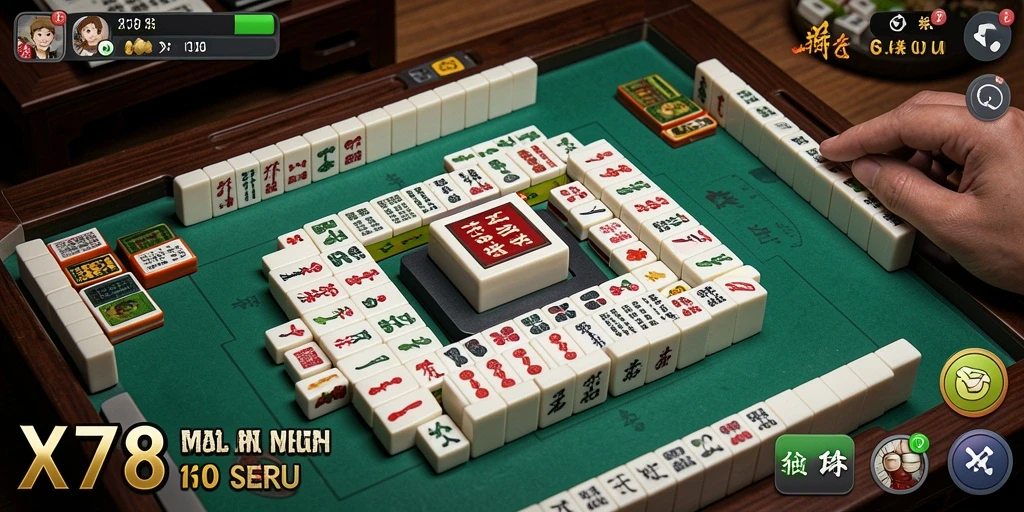 Tampilan gameplay X78 yang menarik dalam permainan Mahjong.